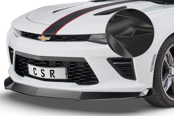 CSR Frontspoiler | Cup-Spoilerlippe mit ABE für Chevrolet Camaro 6 CSL379-C Carbon Look Hochglanz (keine Lackierung erforderlich)
