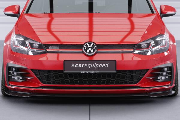 CSR Frontspoiler | Cup-Spoilerlippe mit ABE für VW Golf 7 GTI / GTD CSL380-S strukturiert schwarz matt (keine Lackierung erforderlich)