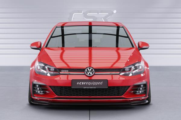 CSR Frontspoiler | Cup-Spoilerlippe mit ABE für VW Golf 7 GTI / GTD CSL380-S strukturiert schwarz matt (keine Lackierung erforderlich)