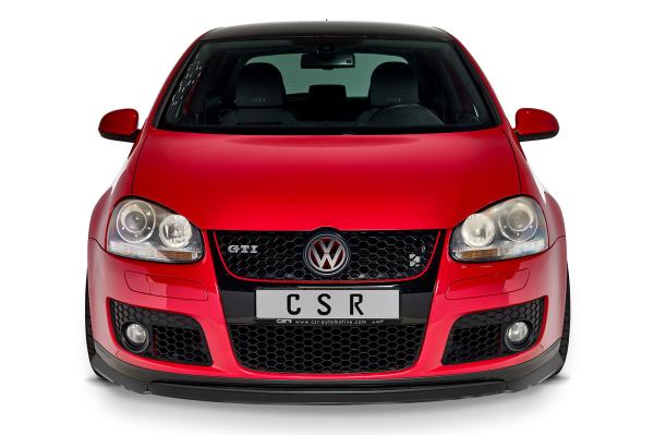CSR Frontspoiler | Cup-Spoilerlippe mit ABE für VW Golf 5 GTI/GT CSL382-C Carbon Look Hochglanz (keine Lackierung erforderlich)