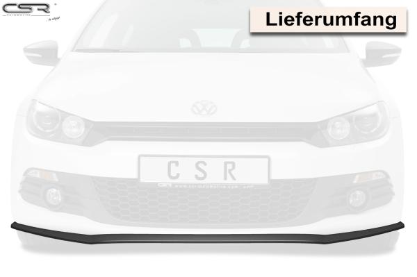CSR Frontspoiler | Cup-Spoilerlippe mit ABE für VW Scirocco III CSL383-S strukturiert schwarz matt (keine Lackierung erforderlich)
