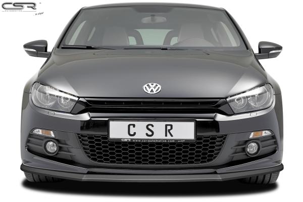 CSR Frontspoiler | Cup-Spoilerlippe mit ABE für VW Scirocco III R-Line CSL385-S strukturiert schwarz matt (keine Lackierung erforderlich)