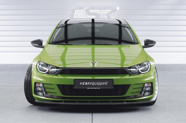 CSR Frontspoiler | Cup-Spoilerlippe mit ABE für VW Scirocco III R-Line CSL386-G Glossy schwarz Hochglanz (keine Lackierung erforderlich)