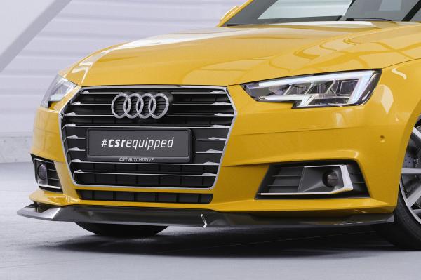 CSR Frontspoiler | Cup-Spoilerlippe mit ABE für Audi A4 B9 (Typ 8W) CSL387-S strukturiert schwarz matt (keine Lackierung erforderlich)
