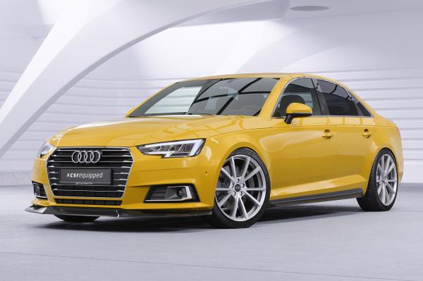 CSR Frontspoiler | Cup-Spoilerlippe mit ABE für Audi A4 B9 (Typ 8W) CSL387-S strukturiert schwarz matt (keine Lackierung erforderlich)