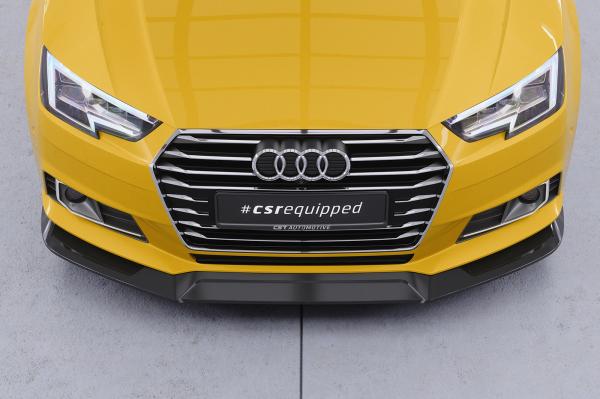CSR Frontspoiler | Cup-Spoilerlippe mit ABE für Audi A4 B9 (Typ 8W) CSL387-S strukturiert schwarz matt (keine Lackierung erforderlich)