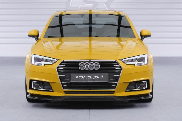 CSR Frontspoiler | Cup-Spoilerlippe mit ABE für Audi A4 B9 (Typ 8W) CSL387-S strukturiert schwarz matt (keine Lackierung erforderlich)