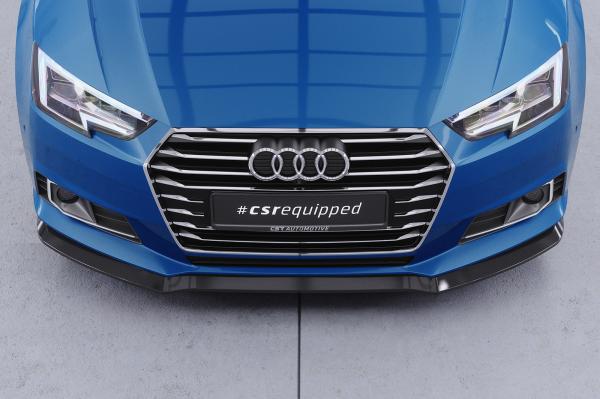 CSR Frontspoiler | Cup-Spoilerlippe mit ABE für Audi A4 B9 (Typ 8W) CSL388-C Carbon Look Hochglanz (keine Lackierung erforderlich)