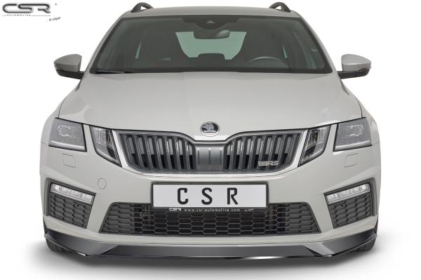 CSR Frontspoiler | Cup-Spoilerlippe mit ABE für Skoda Octavia III RS CSL389-L Lackierung erforderlich (unlackiert roh)