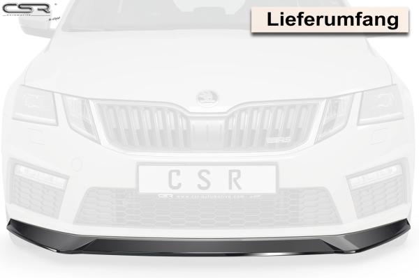 CSR Frontspoiler | Cup-Spoilerlippe mit ABE für Skoda Octavia III RS CSL389-L Lackierung erforderlich (unlackiert roh)