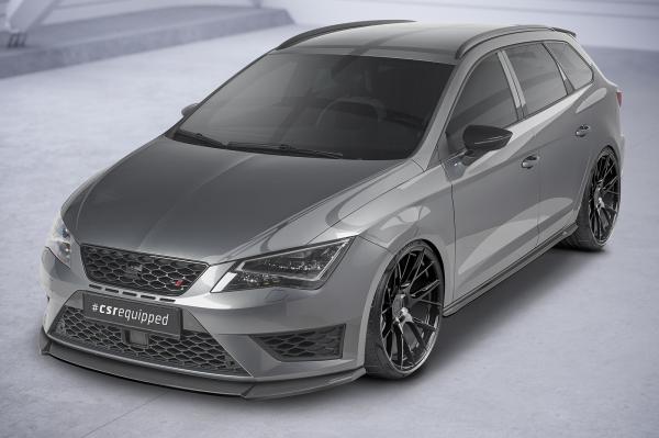 CSR Frontspoiler | Cup-Spoilerlippe mit ABE für Seat Leon 3 (Typ 5F) Cupra/FR CSL390-S strukturiert schwarz matt (keine Lackierung erforderlich)
