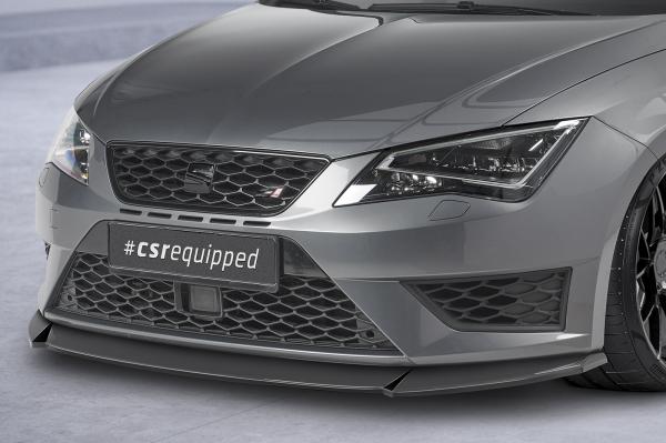 CSR Frontspoiler | Cup-Spoilerlippe mit ABE für Seat Leon 3 (Typ 5F) Cupra/FR CSL390-S strukturiert schwarz matt (keine Lackierung erforderlich)