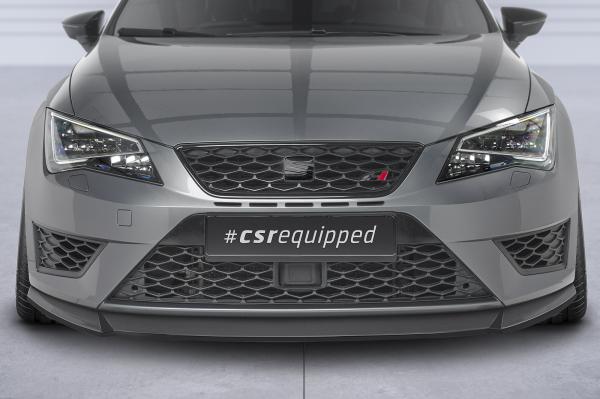CSR Frontspoiler | Cup-Spoilerlippe mit ABE für Seat Leon 3 (Typ 5F) Cupra/FR CSL390-S strukturiert schwarz matt (keine Lackierung erforderlich)
