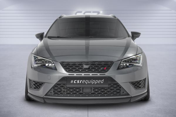CSR Frontspoiler | Cup-Spoilerlippe mit ABE für Seat Leon 3 (Typ 5F) Cupra/FR CSL390-S strukturiert schwarz matt (keine Lackierung erforderlich)