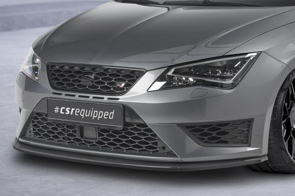 CSR Frontspoiler | Cup-Spoilerlippe mit ABE für Seat Leon 3 (Typ 5F) Cupra/FR CSL391-G Glossy schwarz Hochglanz (keine Lackierung erforderlich)
