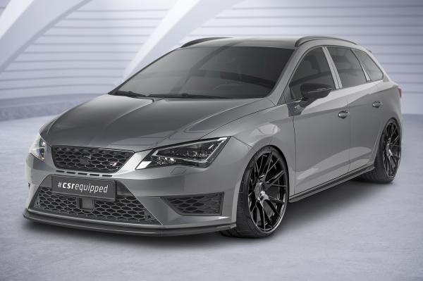 CSR Frontspoiler | Cup-Spoilerlippe mit ABE für Seat Leon 3 (Typ 5F) Cupra/FR CSL391-G Glossy schwarz Hochglanz (keine Lackierung erforderlich)