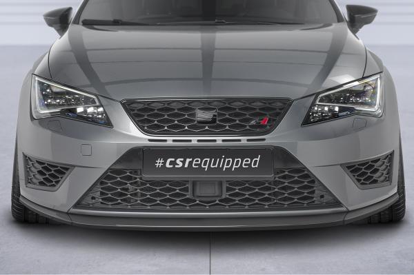 CSR Frontspoiler | Cup-Spoilerlippe mit ABE für Seat Leon 3 (Typ 5F) Cupra/FR CSL391-G Glossy schwarz Hochglanz (keine Lackierung erforderlich)