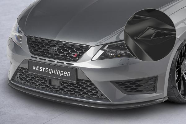 CSR Frontspoiler | Cup-Spoilerlippe mit ABE für Seat Leon 3 (Typ 5F) Cupra/FR CSL391-G Glossy schwarz Hochglanz (keine Lackierung erforderlich)
