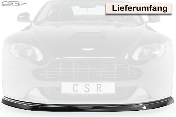 CSR Frontspoiler | Cup-Spoilerlippe mit ABE für Aston Martin Vantage CSL392-S strukturiert schwarz matt (keine Lackierung erforderlich)