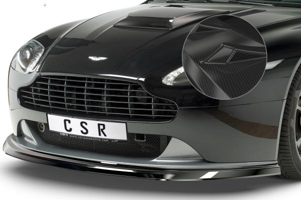 CSR Frontspoiler | Cup-Spoilerlippe mit ABE für Aston Martin Vantage CSL392-C Carbon Look Hochglanz (keine Lackierung erforderlich)
