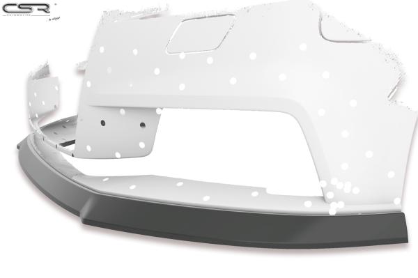 CSR Frontspoiler | Cup-Spoilerlippe mit ABE für Audi A3 8V CSL393-S strukturiert schwarz matt (keine Lackierung erforderlich)