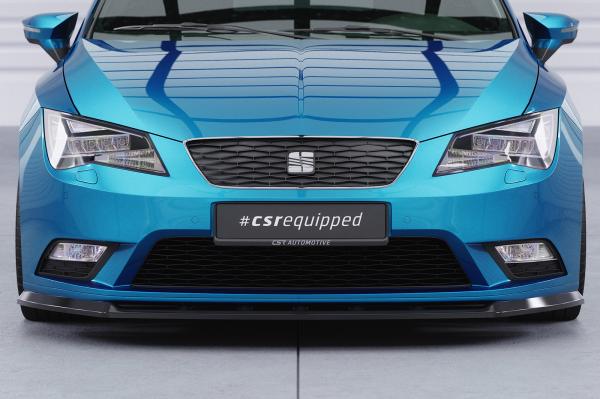 CSR Frontspoiler | Cup-Spoilerlippe mit ABE für Seat Leon 3 (Typ 5F) CSL394-S strukturiert schwarz matt (keine Lackierung erforderlich)