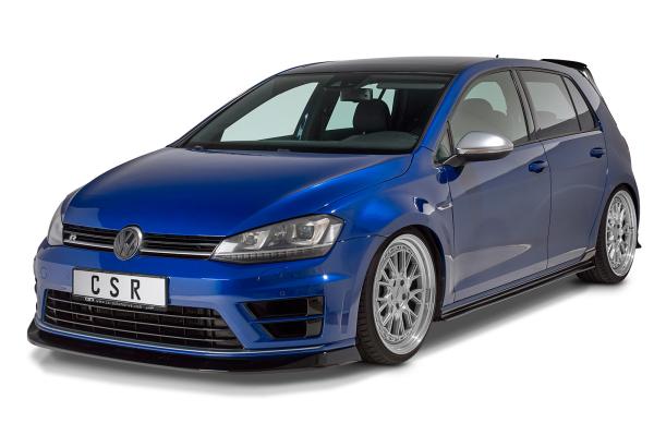 CSR Frontspoiler | Cup-Spoilerlippe mit ABE für VW Golf 7 R CSL395-S strukturiert schwarz matt (keine Lackierung erforderlich)