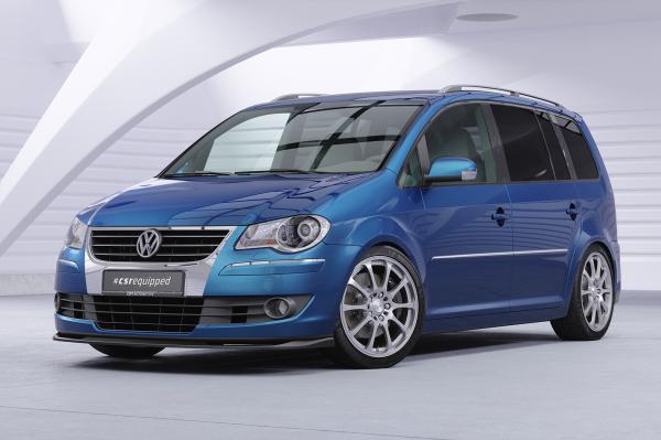 CSR Frontspoiler | Cup-Spoilerlippe mit ABE für VW Touran I (Typ 1T) CSL396-S strukturiert schwarz matt (keine Lackierung erforderlich)