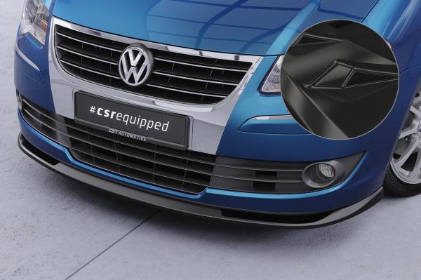 CSR Frontspoiler | Cup-Spoilerlippe mit ABE für VW Touran I (Typ 1T) CSL396-G Glossy schwarz Hochglanz (keine Lackierung erforderlich)