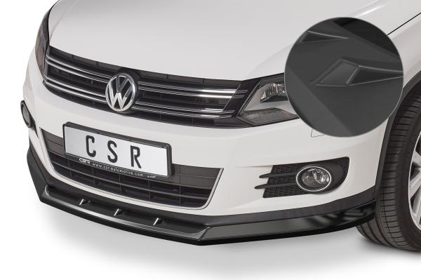 CSR Frontspoiler | Cup-Spoilerlippe mit ABE für VW Tiguan I CSL397-L Lackierung erforderlich (unlackiert roh)