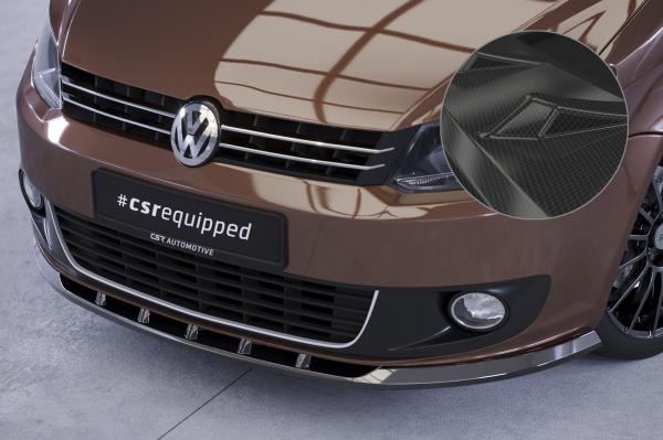 CSR Frontspoiler | Cup-Spoilerlippe mit ABE für VW Touran I (Typ 1T) CSL398-C Carbon Look Hochglanz (keine Lackierung erforderlich)
