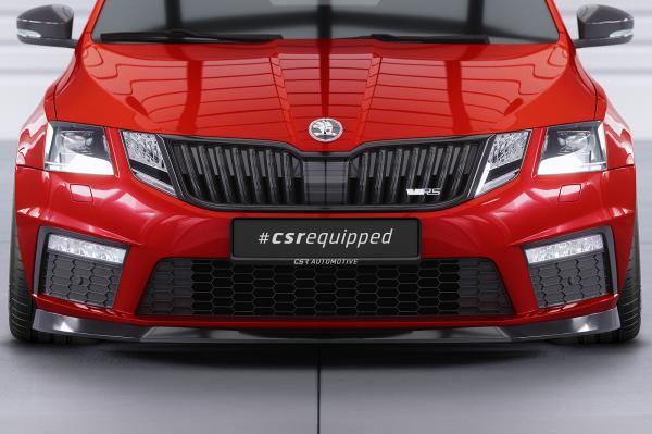 CSR Frontspoiler | Cup-Spoilerlippe mit ABE für Skoda Octavia 3 5E RS CSL399-L Lackierung erforderlich (unlackiert roh)