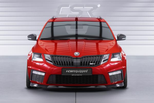 CSR Frontspoiler | Cup-Spoilerlippe mit ABE für Skoda Octavia 3 5E RS CSL399-L Lackierung erforderlich (unlackiert roh)