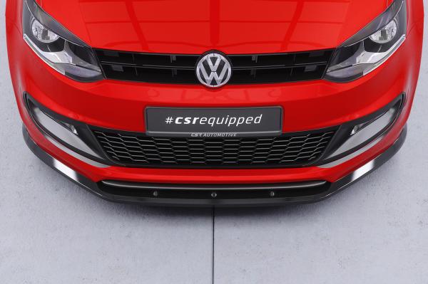 CSR Frontspoiler | Cup-Spoilerlippe mit ABE für VW Polo V (Typ 6R, 6C) R-Line CSL400-L Lackierung erforderlich (unlackiert roh)
