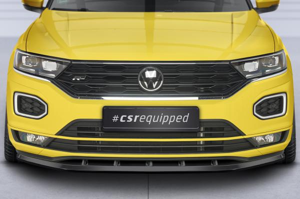 CSR Frontspoiler | Cup-Spoilerlippe mit ABE für VW T-Roc (A1) R-Line CSL402-G Glossy schwarz Hochglanz (keine Lackierung erforderlich)