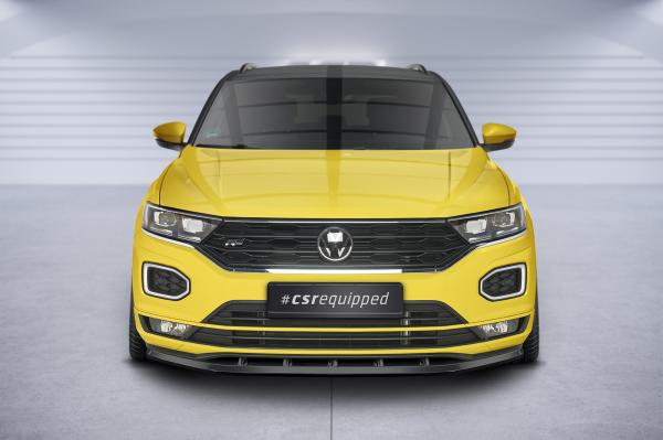 CSR Frontspoiler | Cup-Spoilerlippe mit ABE für VW T-Roc (A1) R-Line CSL402-G Glossy schwarz Hochglanz (keine Lackierung erforderlich)