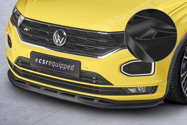 CSR Frontspoiler | Cup-Spoilerlippe mit ABE für VW T-Roc (A1) R-Line CSL402-G Glossy schwarz Hochglanz (keine Lackierung erforderlich)