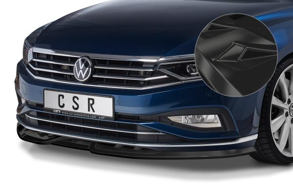 CSR Frontspoiler | Cup-Spoilerlippe mit ABE für VW Passat B8 (Typ 3G) CSL404-G Glossy schwarz Hochglanz (keine Lackierung erforderlich)