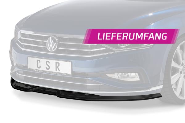CSR Frontspoiler | Cup-Spoilerlippe mit ABE für VW Passat B8 (Typ 3G) CSL404-L Lackierung erforderlich (unlackiert roh)