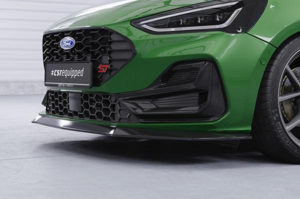 CSR Frontspoiler | Cup-Spoilerlippe mit ABE für Ford Focus MK4 ST / ST-Line CSL406-C Carbon Look Hochglanz (keine Lackierung erforderlich)