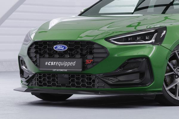 CSR Frontspoiler | Cup-Spoilerlippe mit ABE für Ford Focus MK4 ST / ST-Line CSL406-C Carbon Look Hochglanz (keine Lackierung erforderlich)