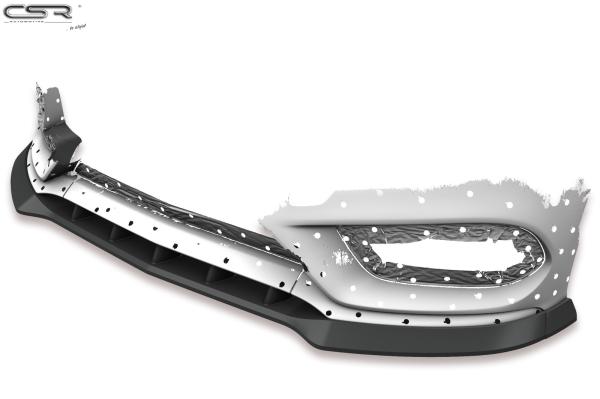 CSR Frontspoiler | Cup-Spoilerlippe mit ABE für Mercedes-Benz C-Klasse 205 AMG-Line CSL408-C Carbon Look Hochglanz (keine Lackierung erforderlich)