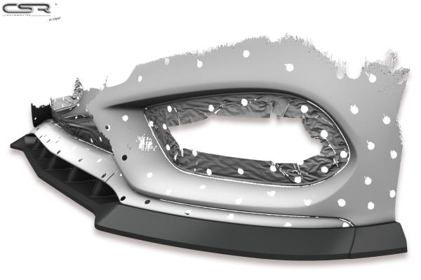 CSR Frontspoiler | Cup-Spoilerlippe mit ABE für Mercedes-Benz C-Klasse 205 AMG-Line CSL408-C Carbon Look Hochglanz (keine Lackierung erforderlich)
