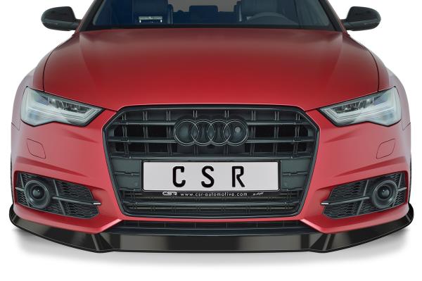 CSR Frontspoiler | Cup-Spoilerlippe mit ABE für Audi A6 C7 4G S-Line/ S6 C7 4G CSL410-S strukturiert schwarz matt (keine Lackierung erforderlich)