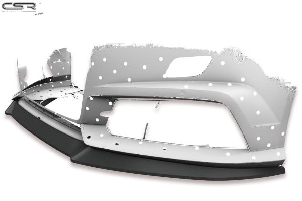 CSR Frontspoiler | Cup-Spoilerlippe mit ABE für Audi A6 C7 4G S-Line/ S6 C7 4G CSL410-S strukturiert schwarz matt (keine Lackierung erforderlich)