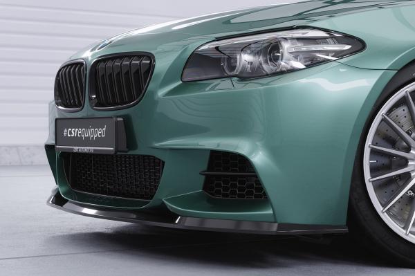CSR Frontspoiler | Cup-Spoilerlippe mit ABE für BMW 5er F10 / F11 M-Paket CSL412-C Carbon Look Hochglanz (keine Lackierung erforderlich)