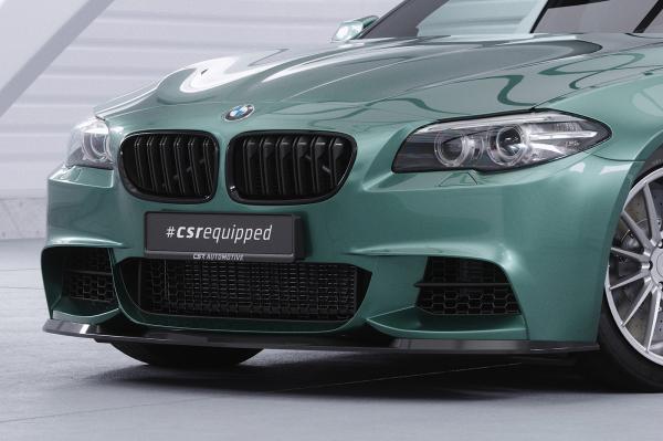 CSR Frontspoiler | Cup-Spoilerlippe mit ABE für BMW 5er F10 / F11 M-Paket CSL412-C Carbon Look Hochglanz (keine Lackierung erforderlich)