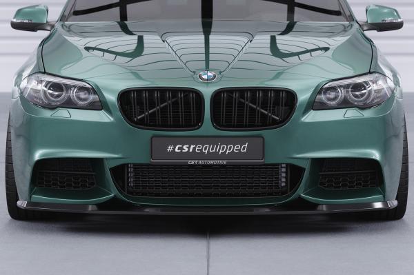 CSR Frontspoiler | Cup-Spoilerlippe mit ABE für BMW 5er F10 / F11 M-Paket CSL412-C Carbon Look Hochglanz (keine Lackierung erforderlich)