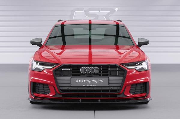 CSR Frontspoiler | Cup-Spoilerlippe mit ABE für Audi A6 S-Line / S6 C8 (Typ 4K/F2) CSL413-C Carbon Look Hochglanz (keine Lackierung erforderlich)