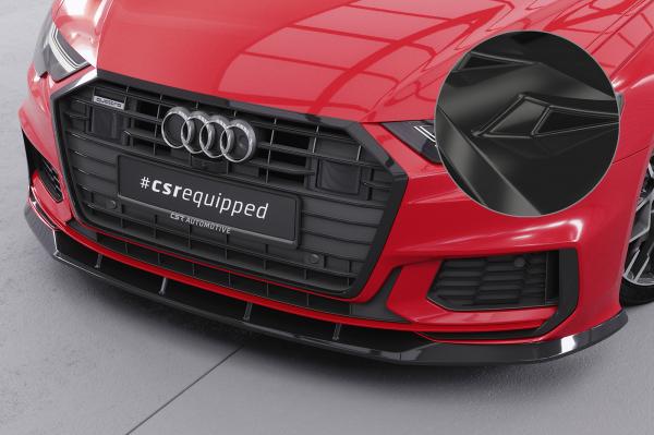 CSR Frontspoiler | Cup-Spoilerlippe mit ABE für Audi A6 S-Line / S6 C8 (Typ 4K/F2) CSL413-G Glossy schwarz Hochglanz (keine Lackierung erforderlich)
